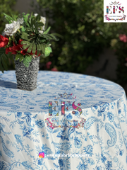 Blue Pottery Table Cover